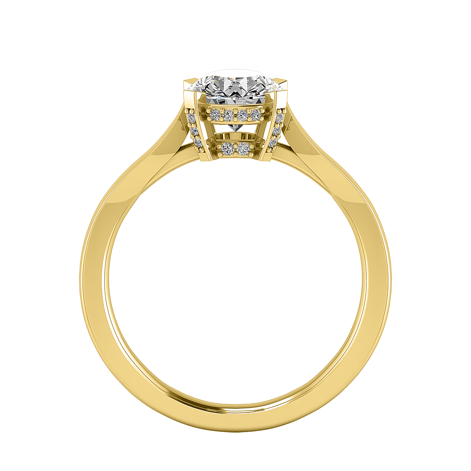 Lyla Hidden Halo Engagement Ring